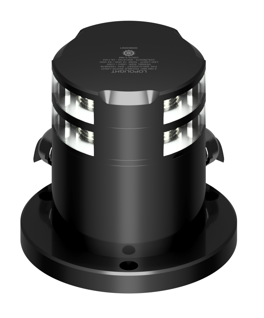 2nm 360° White, Double, black anodized - Ice-Class